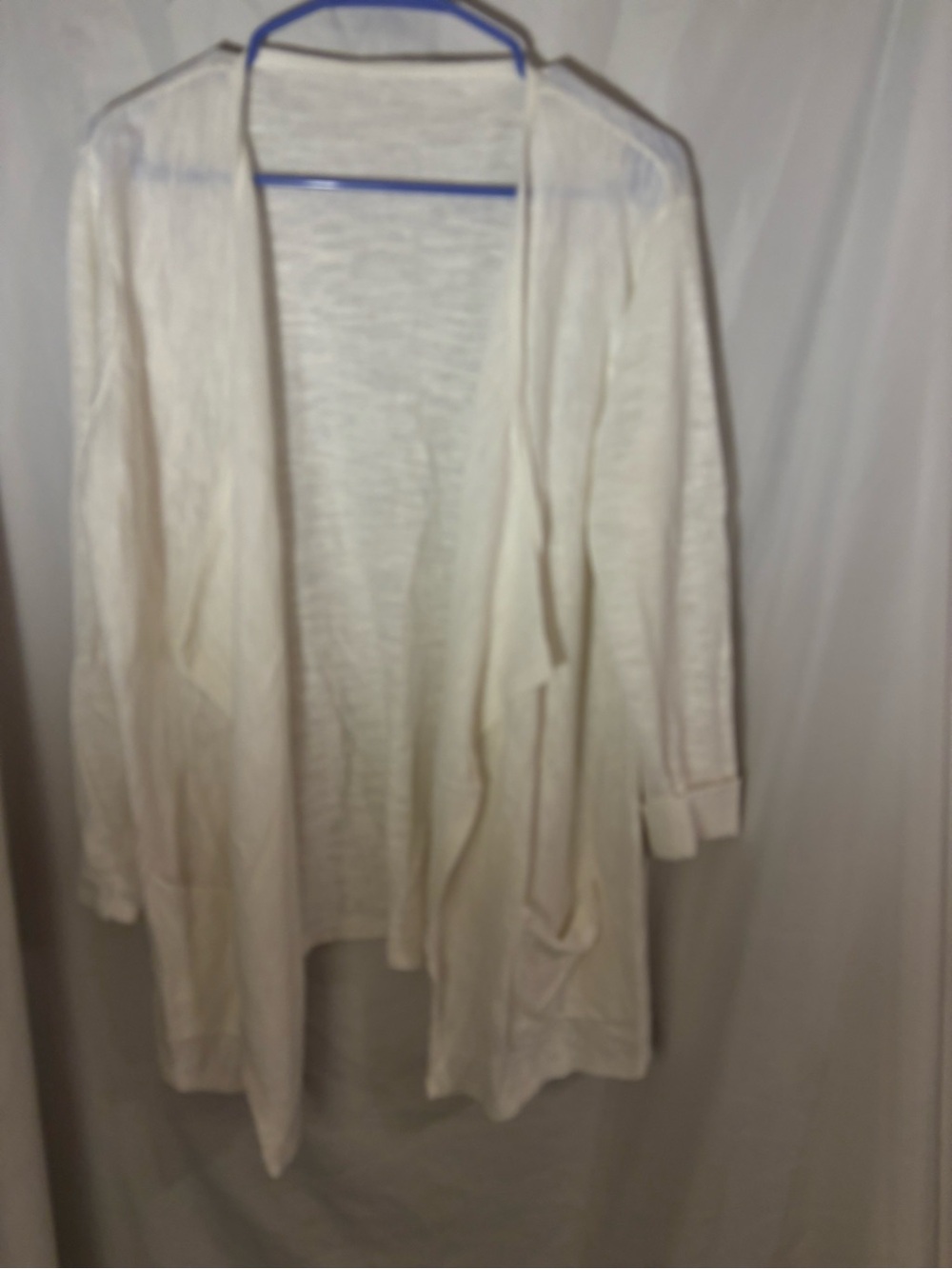 Chico's Lightweight Open-Front white Cardigan
